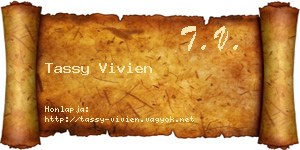 Tassy Vivien névjegykártya